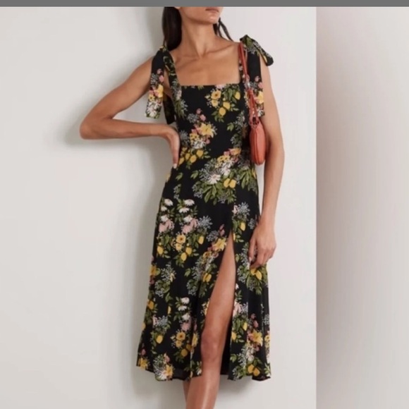 Reformation Dresses & Skirts - Reformation Twilight dress lemon print SZ 10